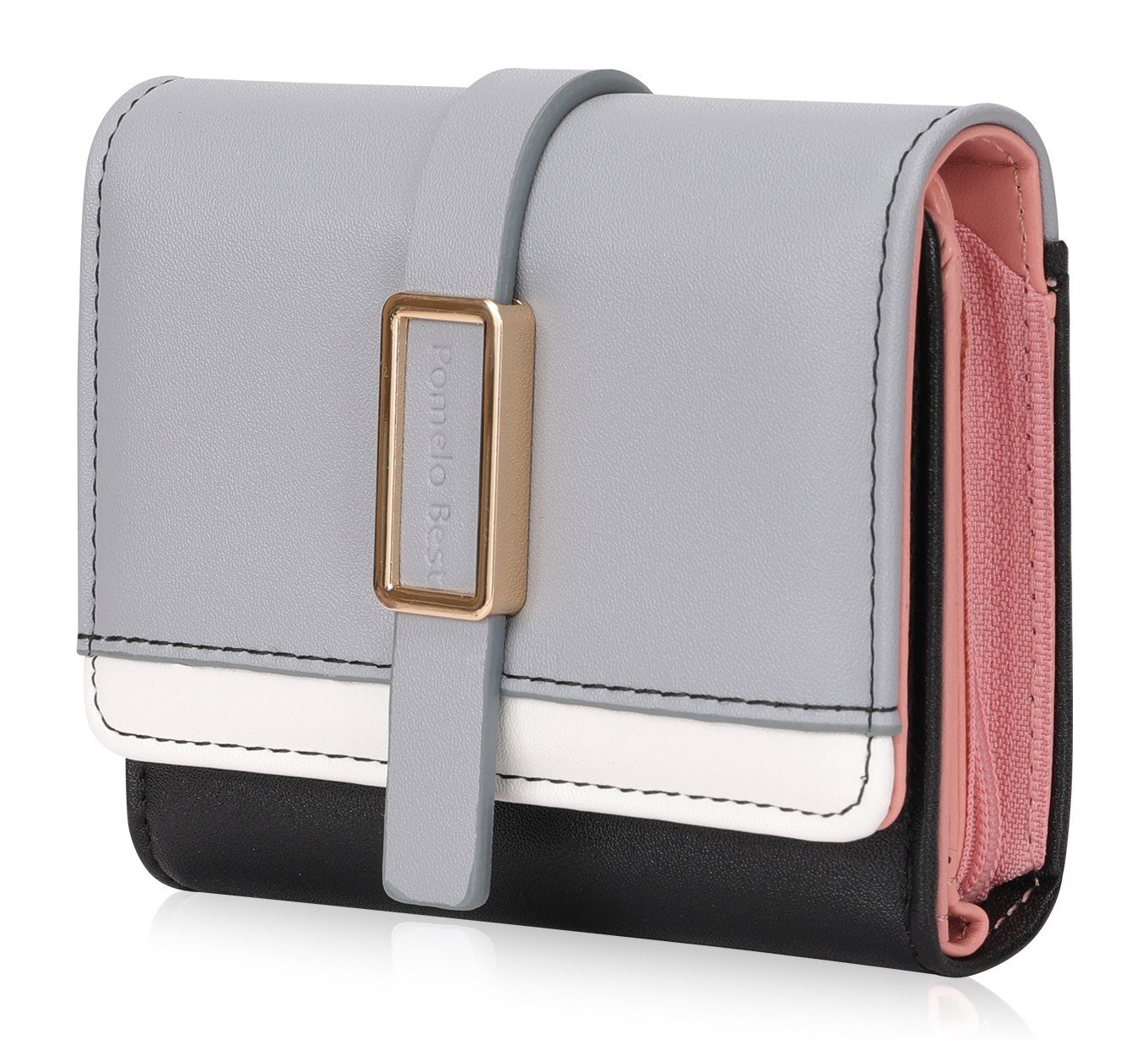 REDOM Geldbörse Damen Handytasche Portemonnaie Portmonee Geldbeutel Weich Leder Kurz (Frauen Handtasche Ledergeldbörse Brieftasche mit 5 Kartenfächer, Slim Wallet, Kreditkartenetui, Kartenetui, Kartenhalter), NFC RFID-Schutz mit Münzfach Groß 10.5 x