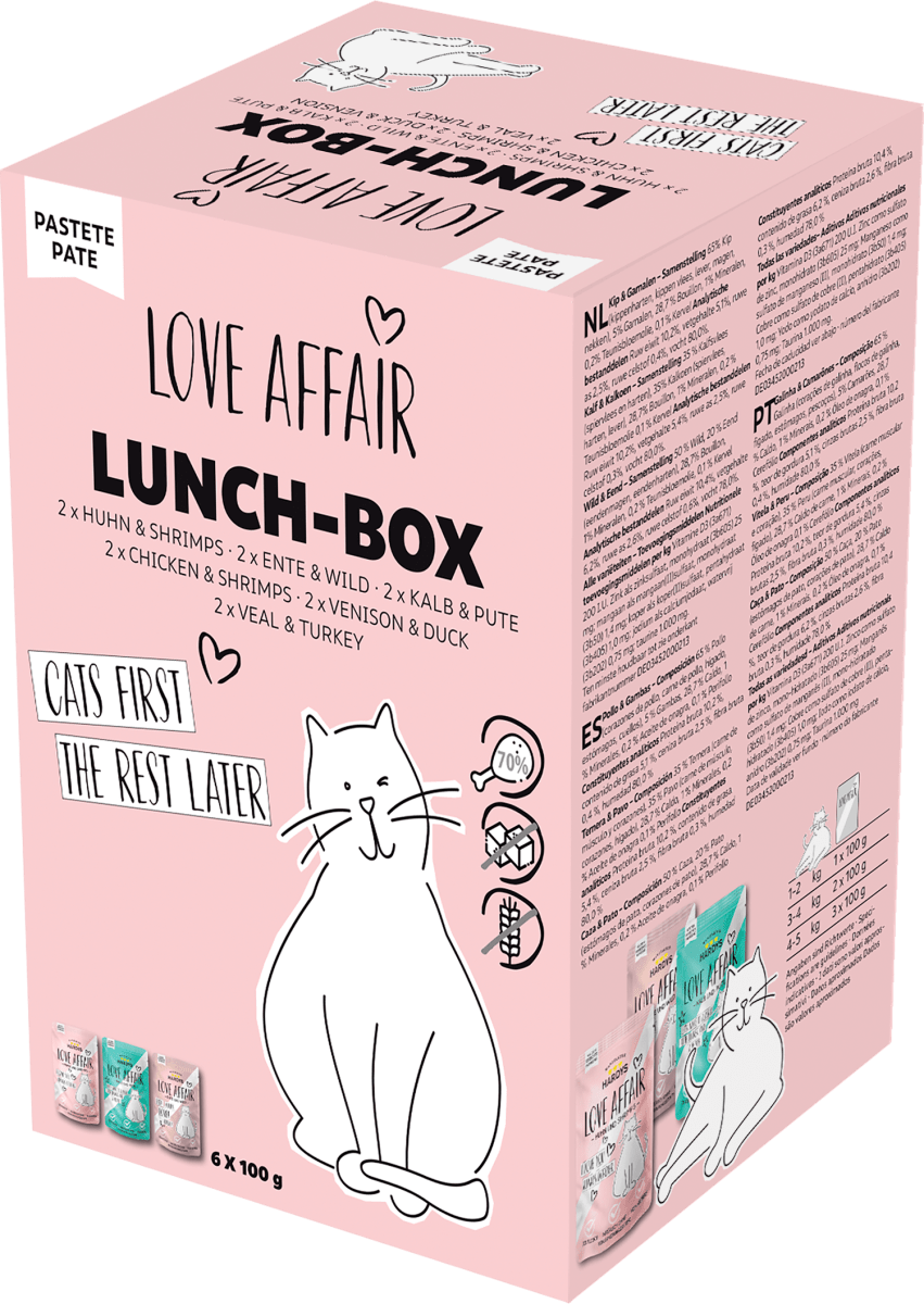 Nassfutter Katze \Lunch Box\ Multipack (6x100 g), 600 g