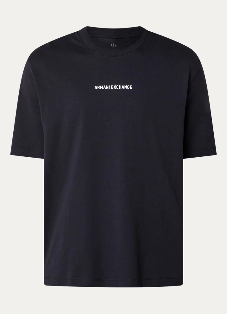 T-shirt Armani Exchange con logo e stampa sul retro.