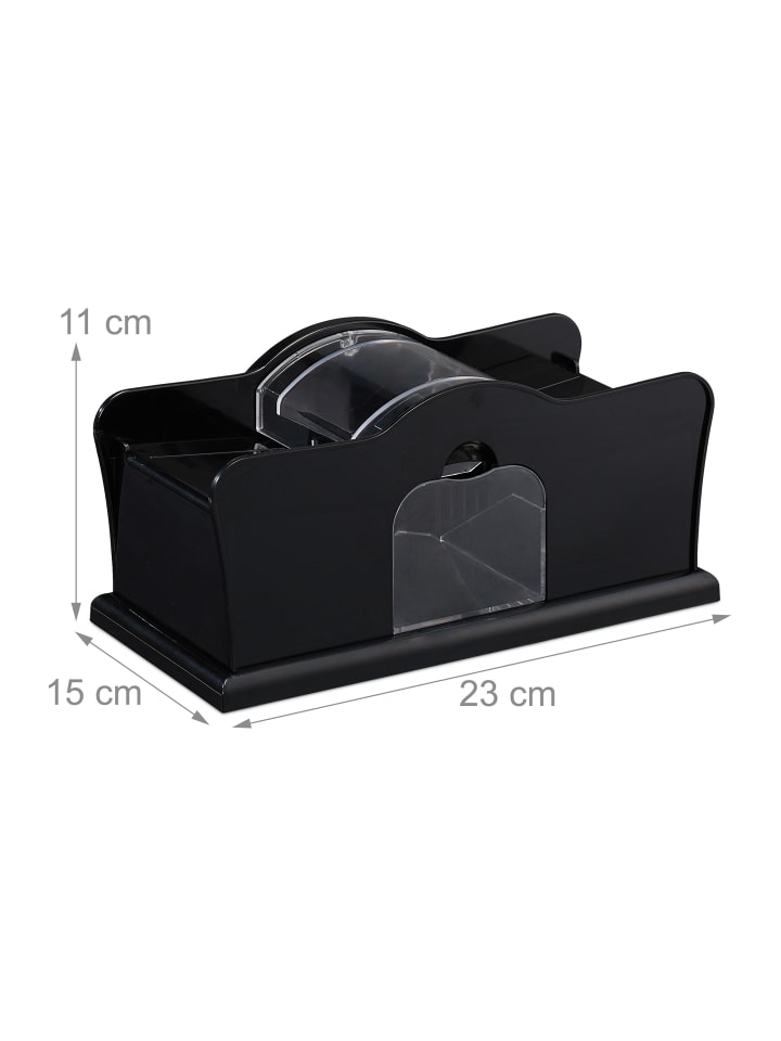 relaxdays Kartenmischmaschine in Schwarz günstig kaufen onesize