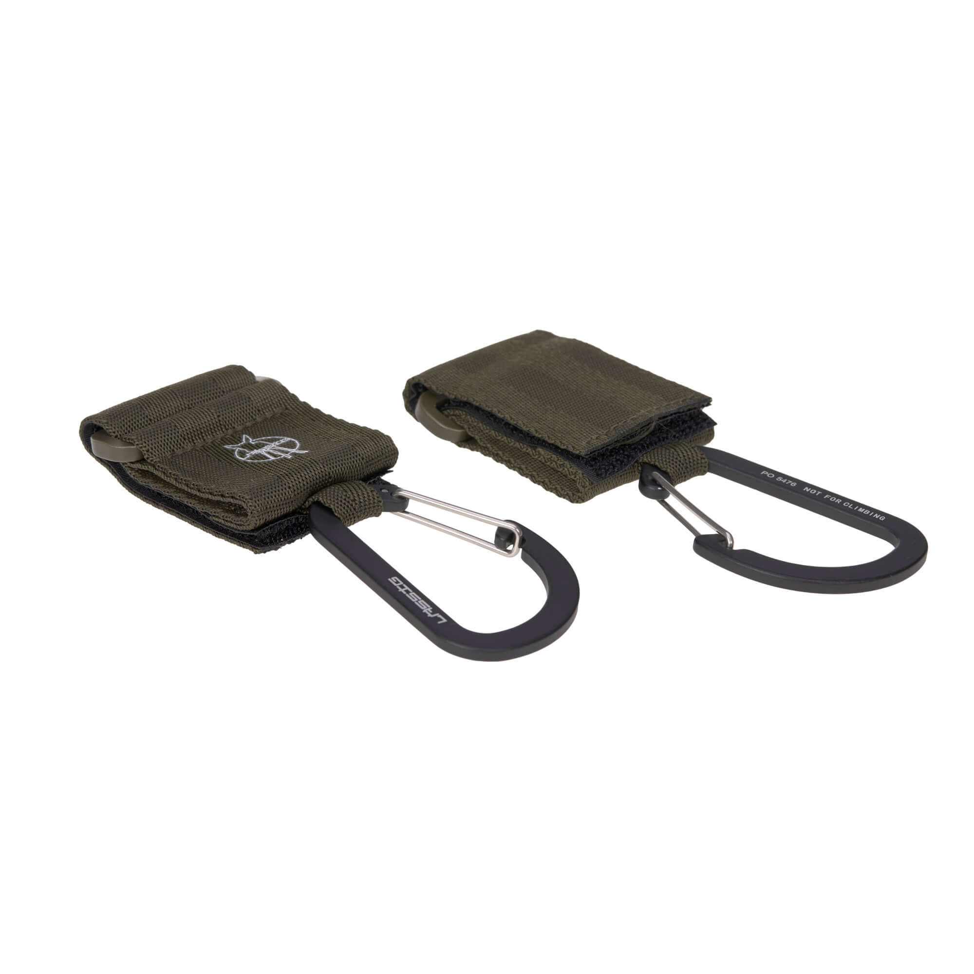 Kinderwagenhaken 2er Set - Karabiner, Oliv