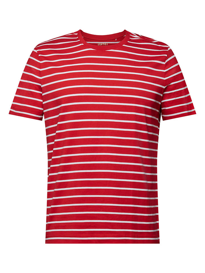 ESPRIT Shirt in Rot/ Weiß günstig kaufen