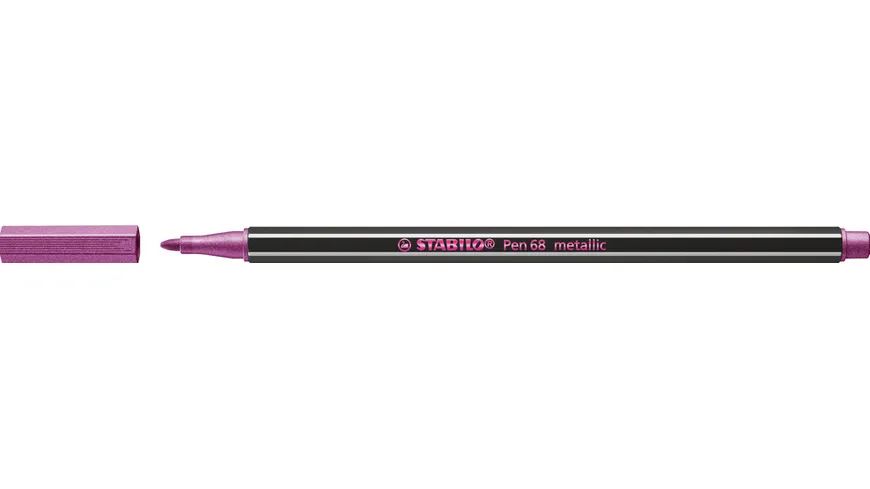 STABILO® Premium Metallic-Filzstift - STABILO Pen 68 metallic - Einzelstift - metallic rosarot