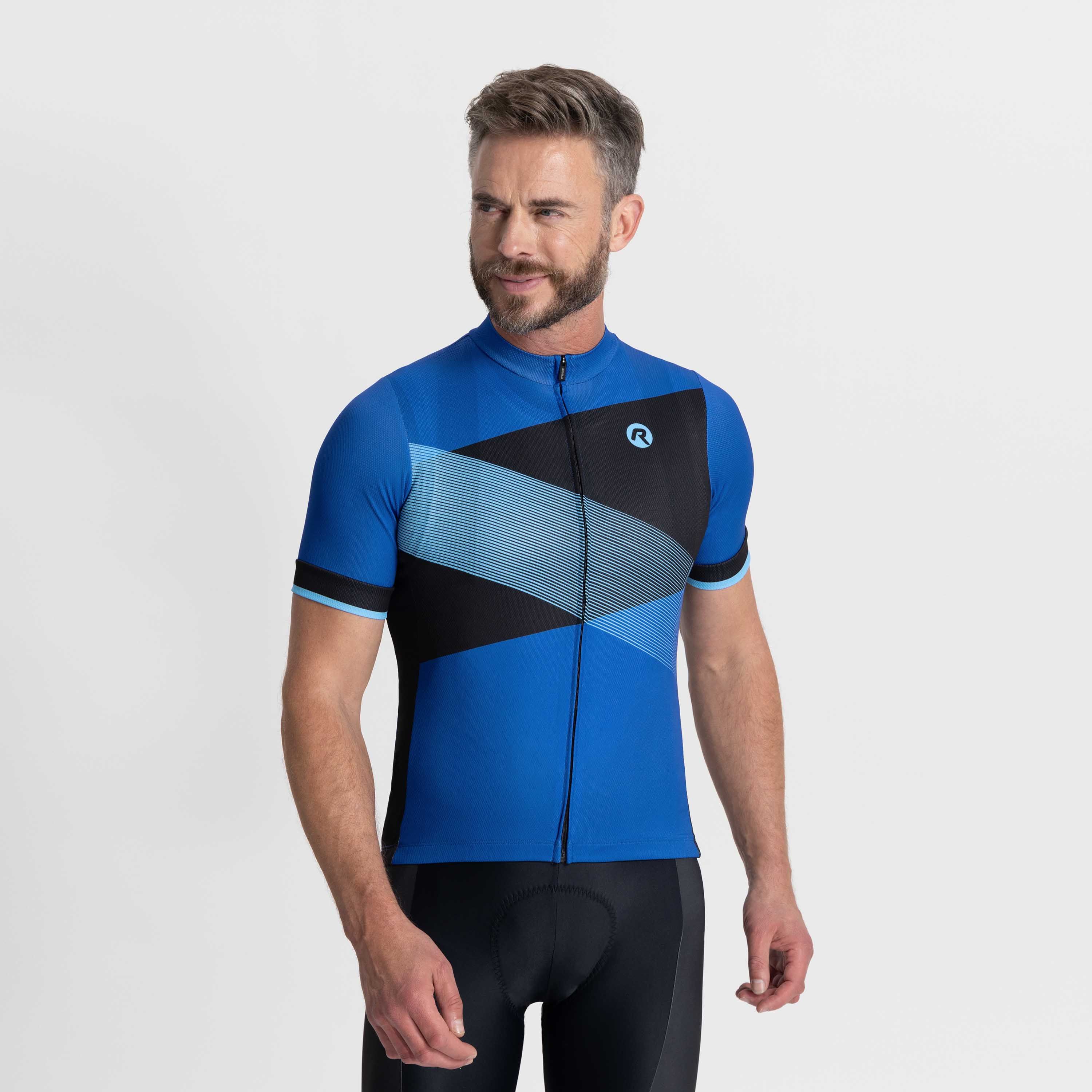 Rogelli Groove Blau Herren Radtrikot Kurzarm
