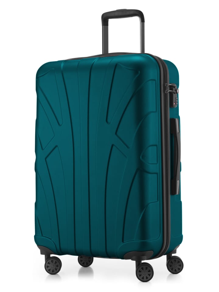 suitline mittelgroßer Hartschalen-Koffer Check-In Reisekoffer TSA 68L in Aquagrün günstig kaufen M