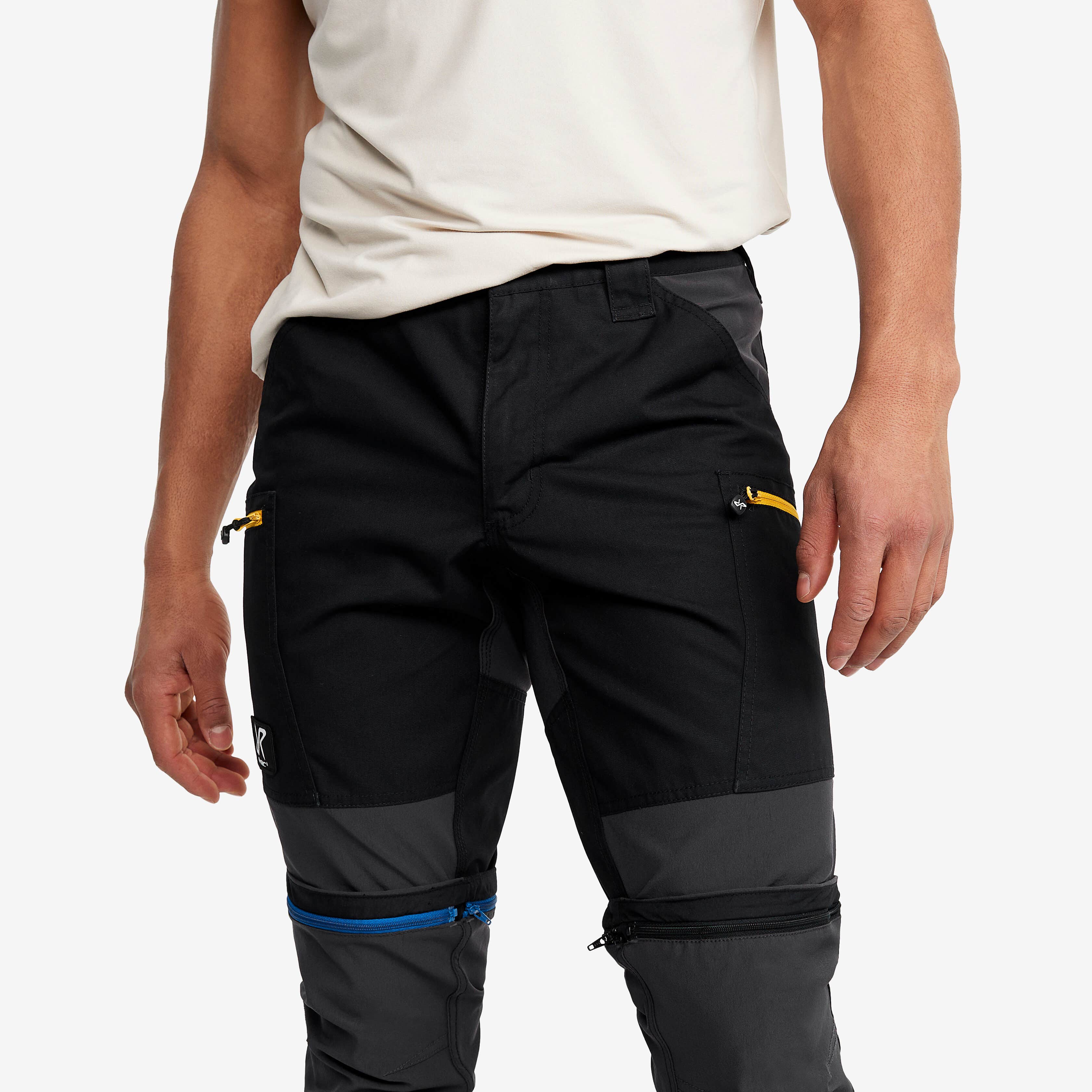Nordwand Pro Zip-off Pants Homme Black/Yellow