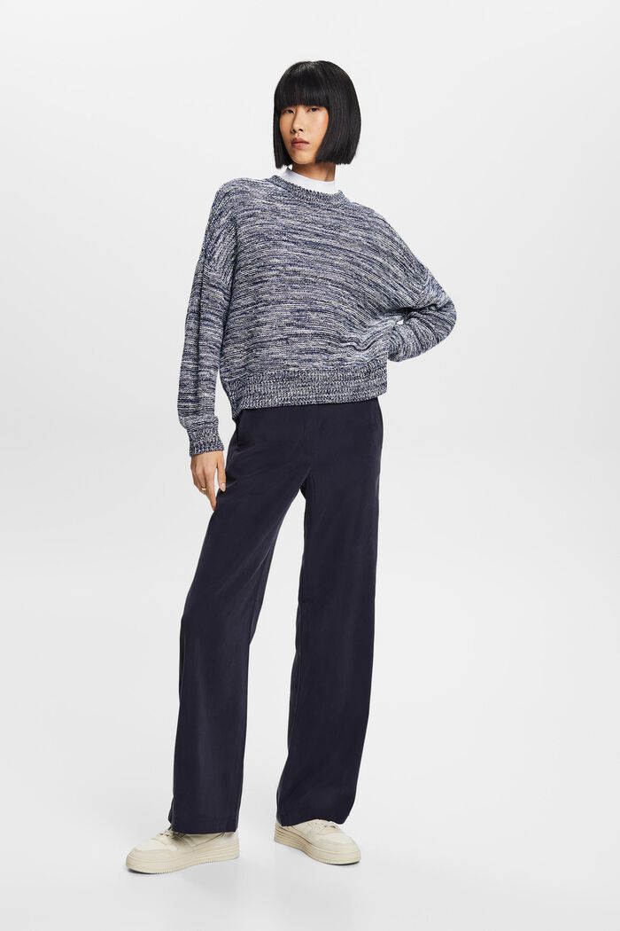 Rundhals-Pullover, Baumwollmix