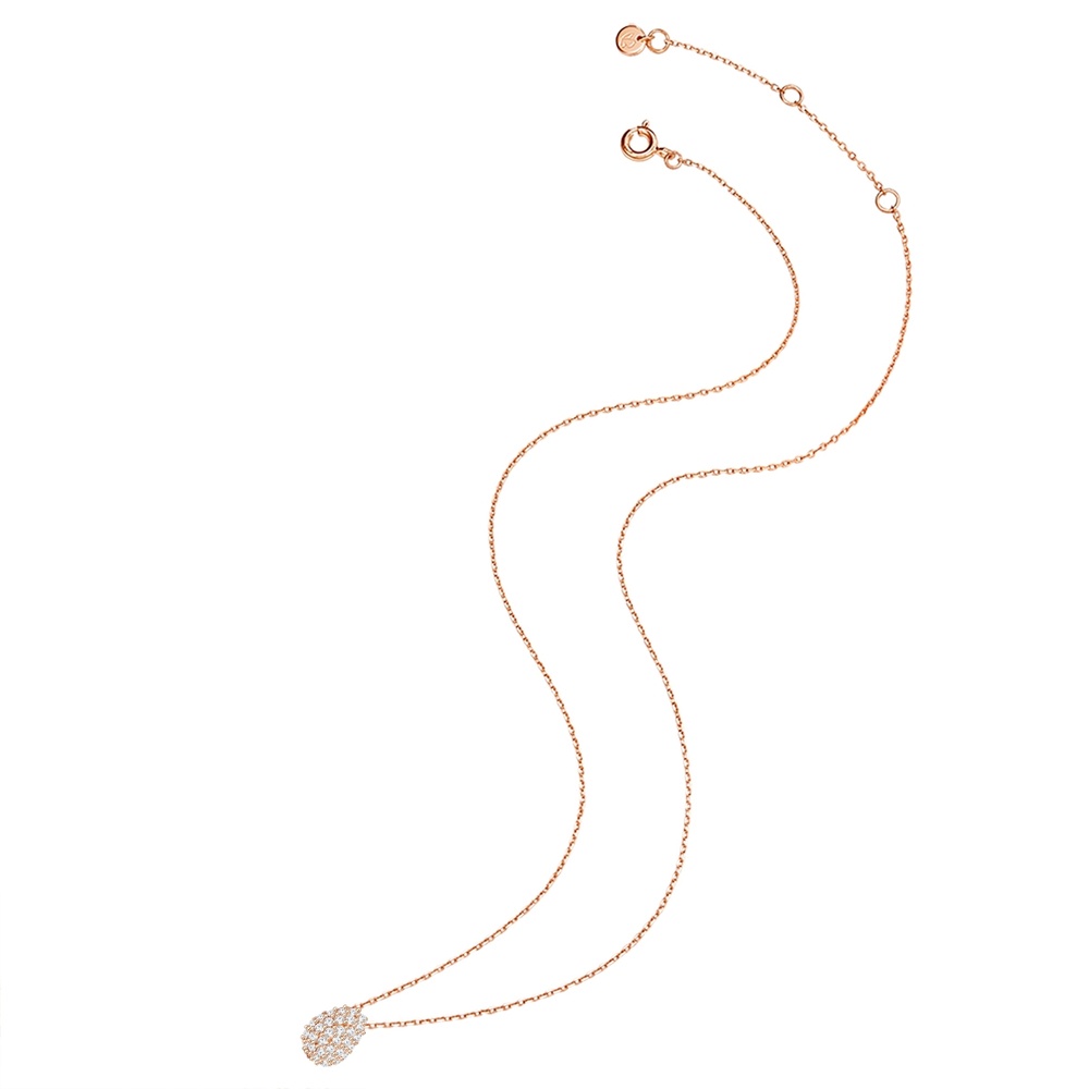 Glanzstücke München Collier en argent Argent sterling Oxyde de zirconium (CZ) en Or rose collier