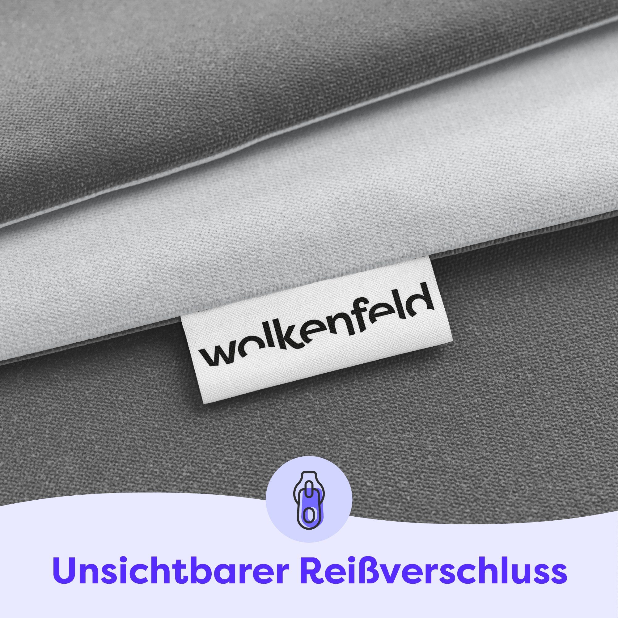 Bettwäsche Mikrofaser - Allergiker Bettwäsche einfarbig - unfassbar weich, Wolkenfeld, Mikrofaser, 4 teilig, 135x200 cm, 155x200 & 155x220 I inkl. 2x Kissenbezüge 80x80 I Uni