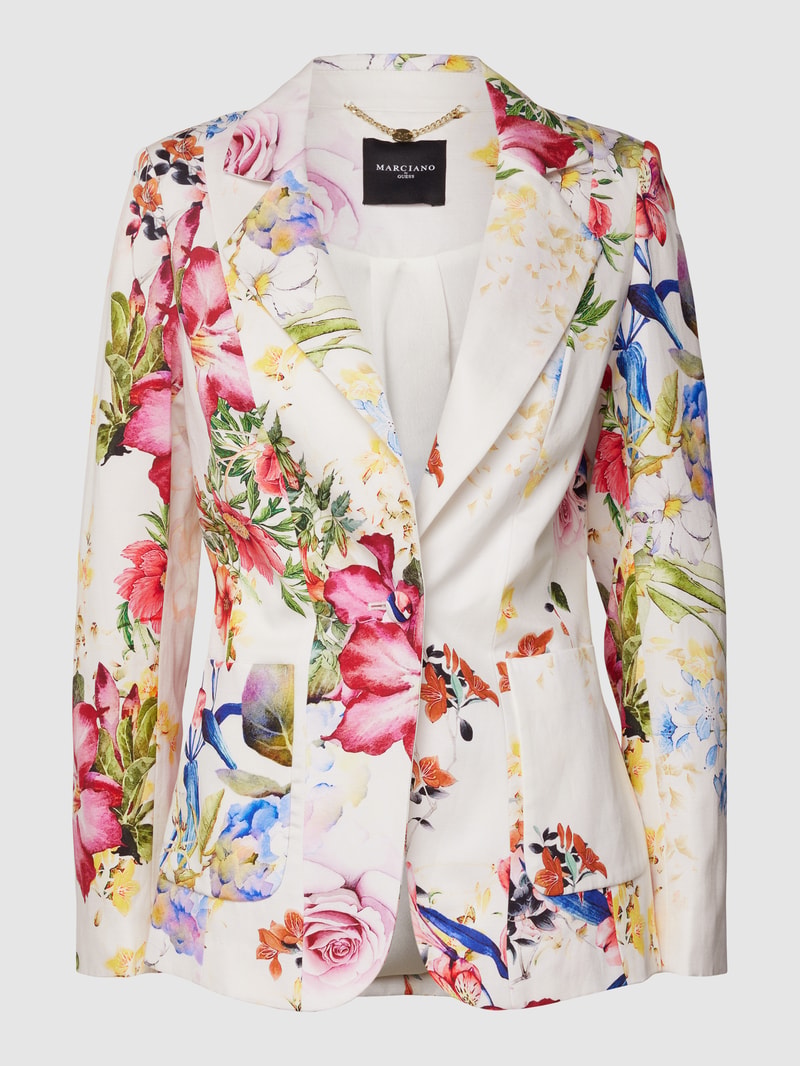 Blazer mit Reverskragen in weiß