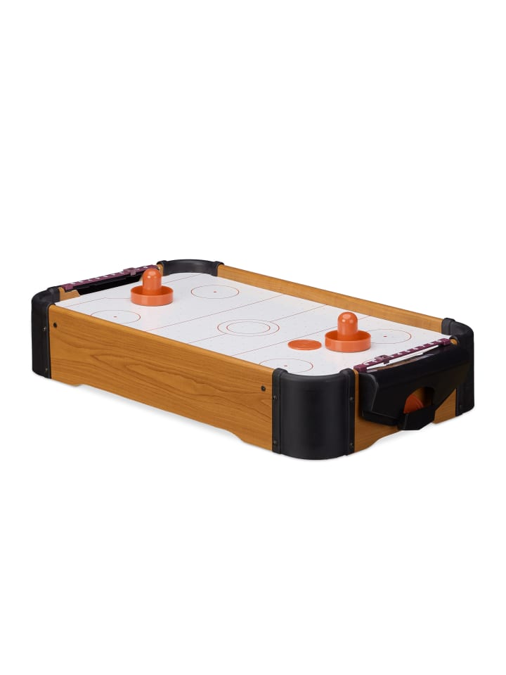 relaxdays Airhockey Tischspiel in Braun günstig kaufen onesize