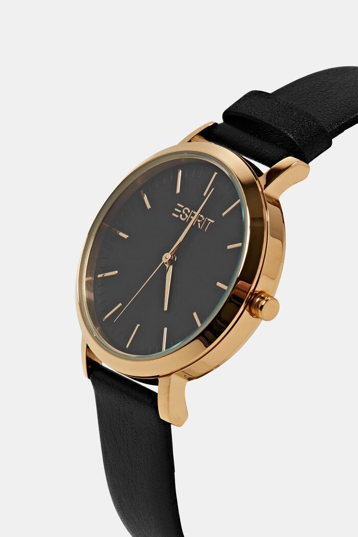 Edelstahluhr mit Lederarmband