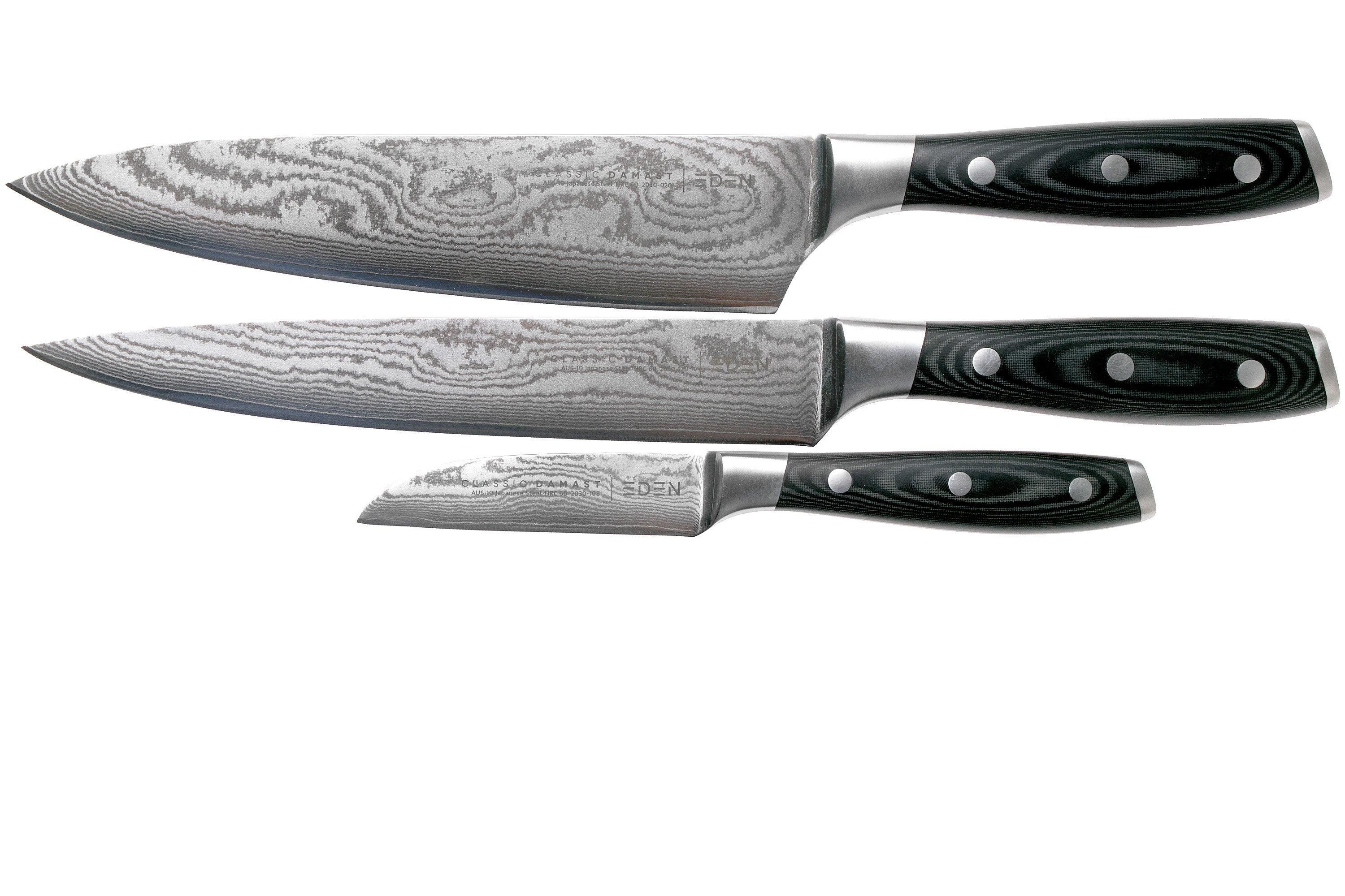 Eden Classic Damast 3-teiliges Messerset