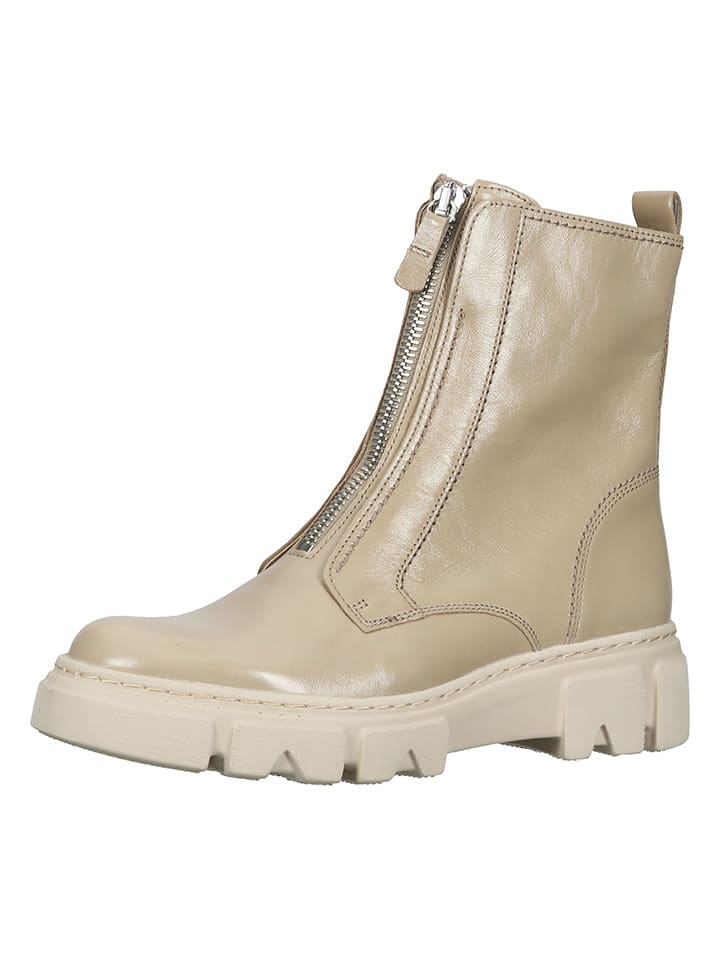 Gabor Leder-Boots in Beige günstig kaufen