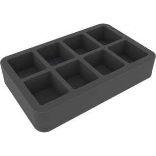 Feldherr 50 mm Half-Size Schaumstoffeinlage mit 8 Fächern