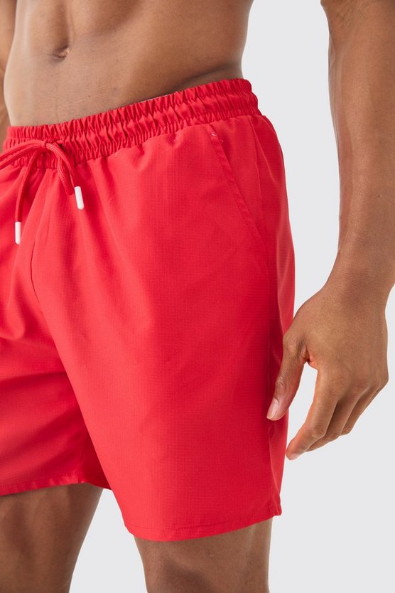 Mittellange Ripstop Badehose
