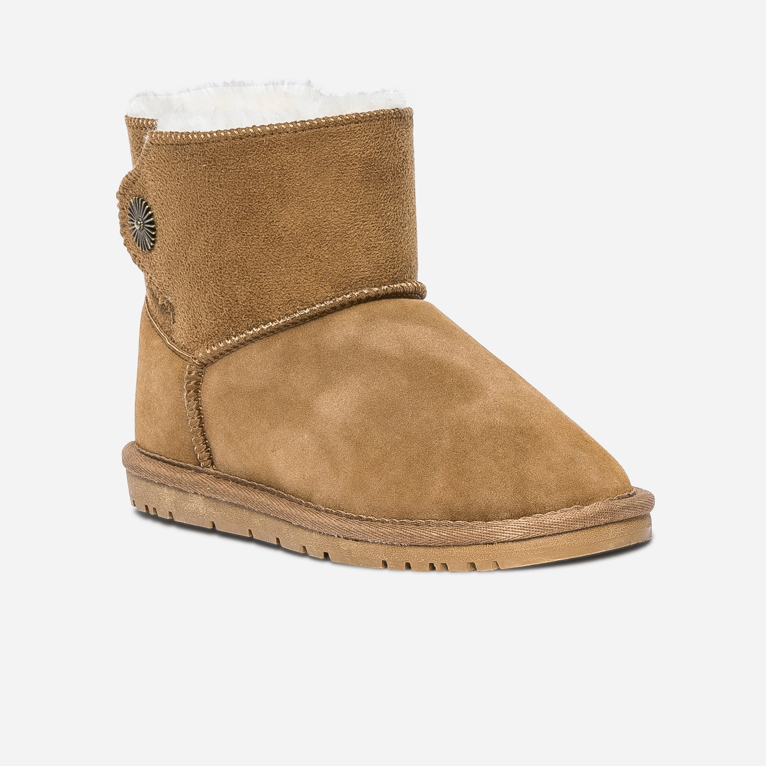 Boots camel suédé et fourré