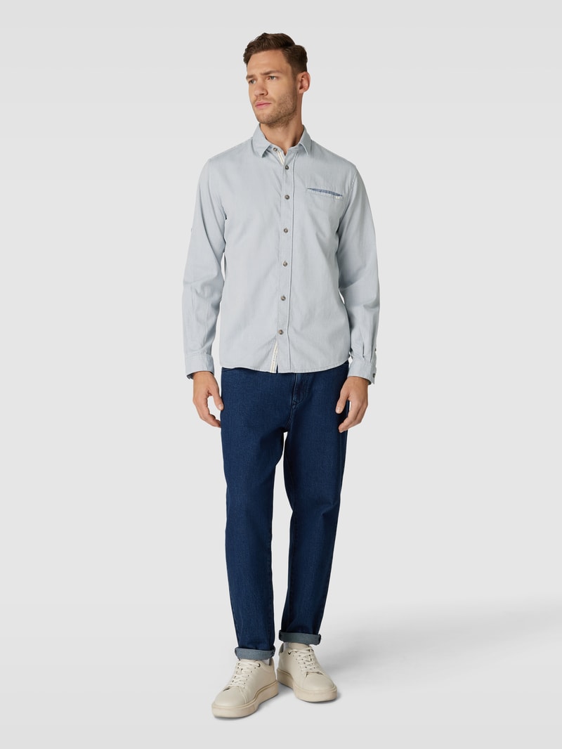 Regular Fit Freizeithemd mit Kentkragen in hellblau