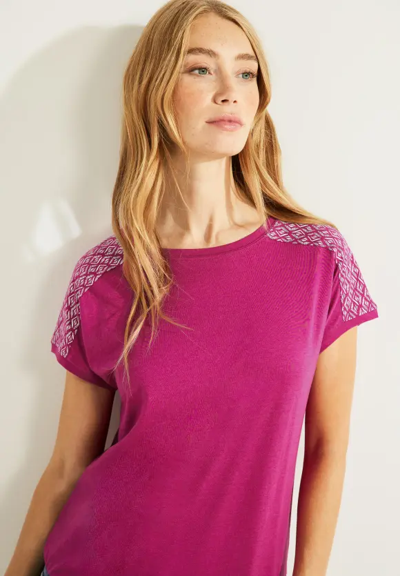 CECIL Shirt mit Schulterprint