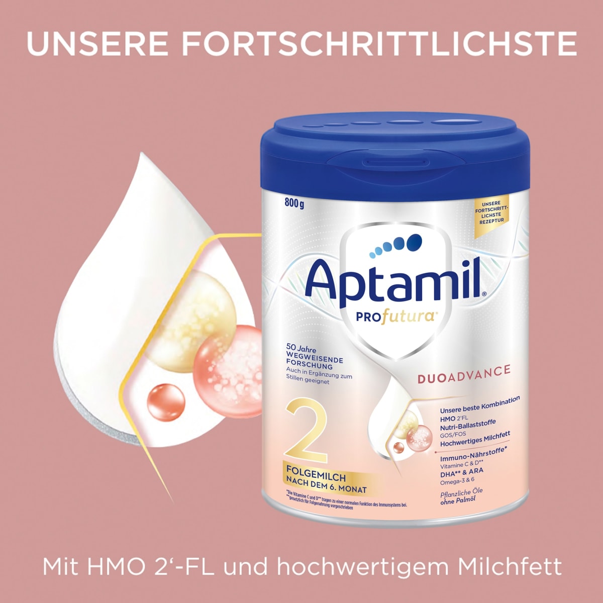 Folgemilch 2 Profutura Duo Advance, nach dem 6. Monat, 0,8 kg