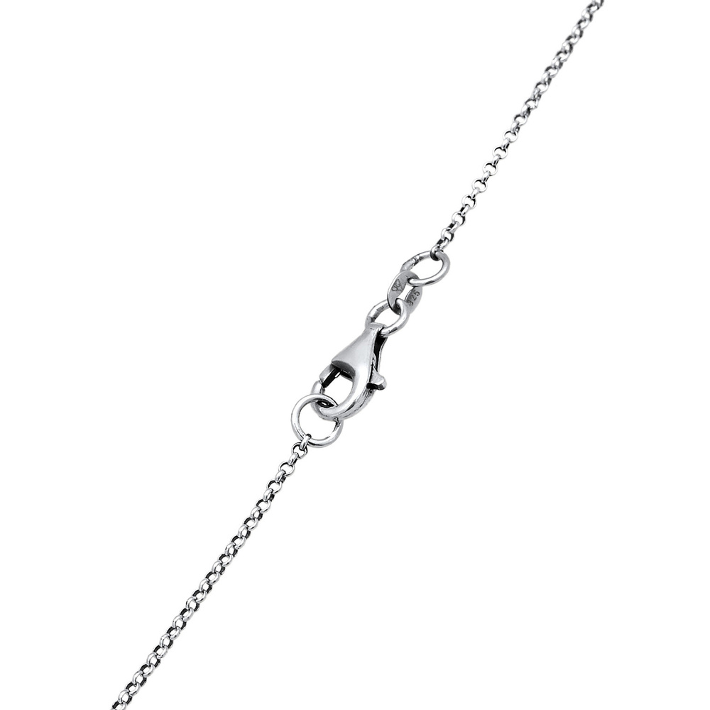 KUZZOI KUZZOI Collier Hommes Pendentif plaque militaire texturée en argent sterling 925 collier