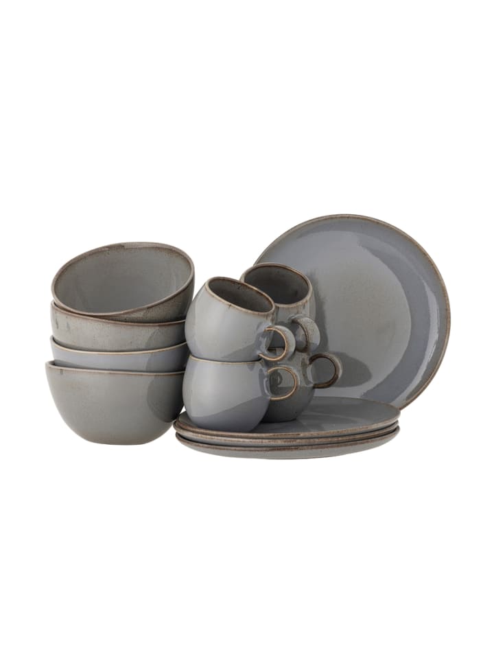 Bloomingville Sandrine Frühstück Set aus Geschirr-Set in grau günstig kaufen onesize