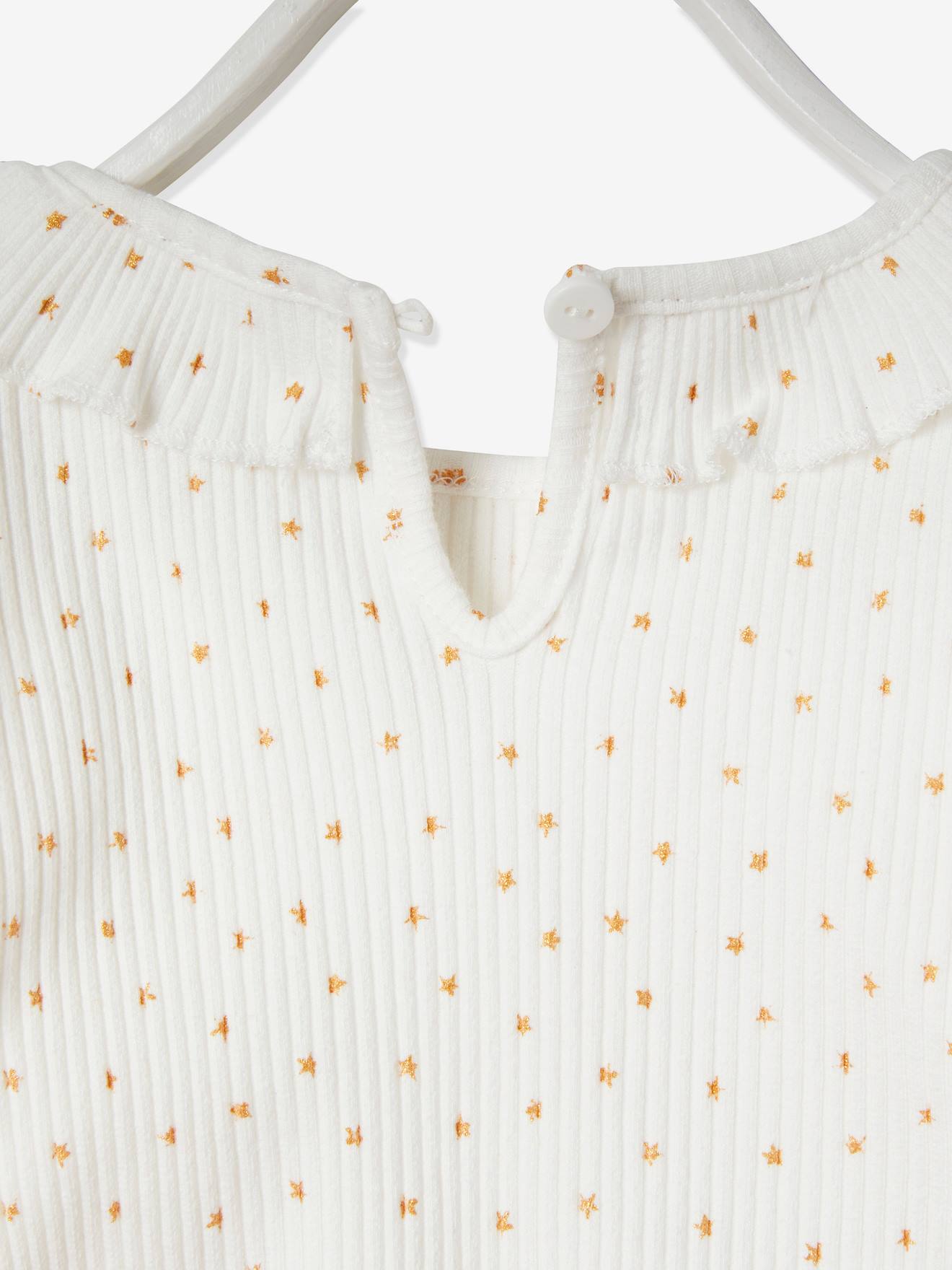 Coffret cadeau de Noël T-shirt étoiles et jupe en tulle bébé ivoire imprimé