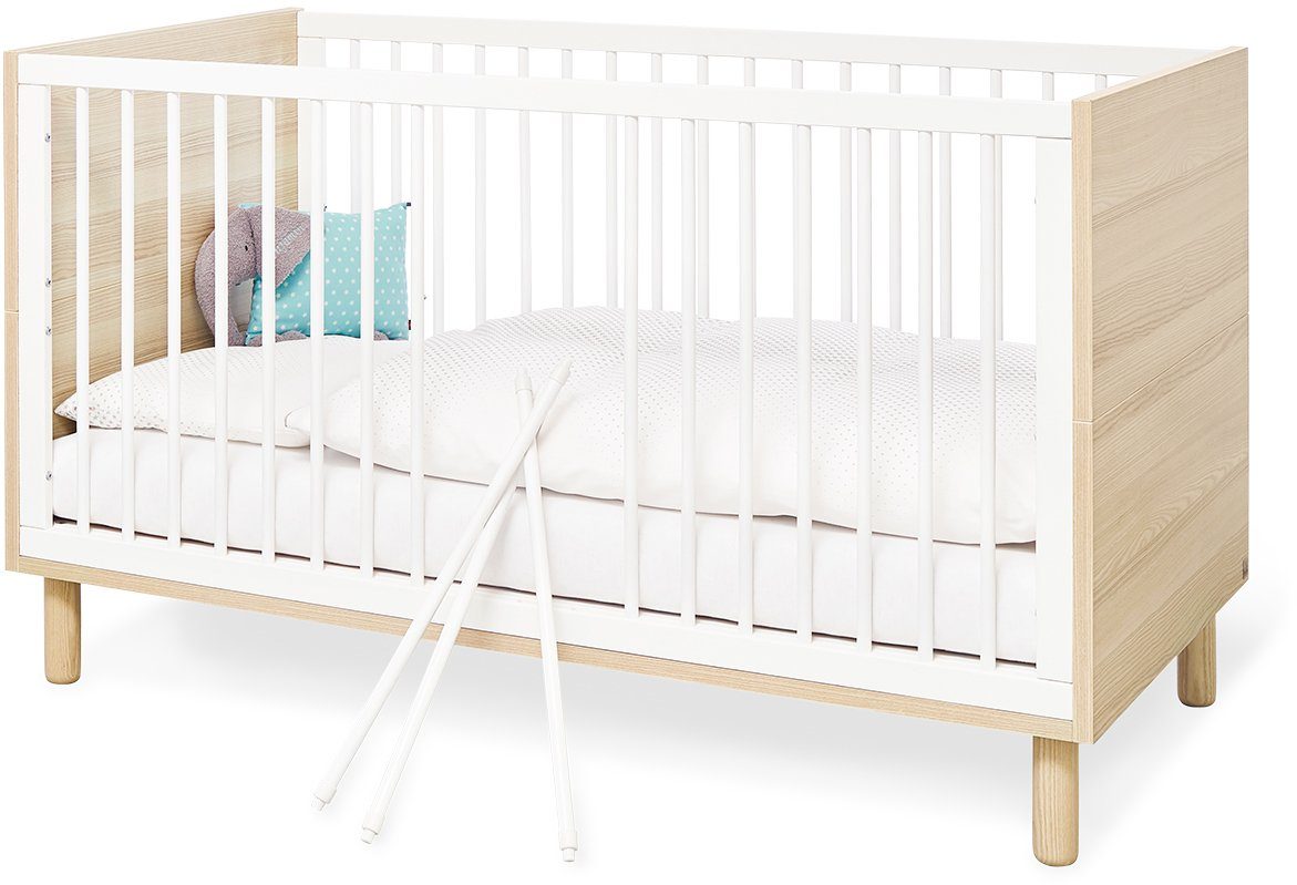 Pinolino® Babymöbel-Set Flow, (Spar-Set, 2-St., Kinderbett, Wickelkommode), mit Kinderbett und Wickelkommode; Made in Europe