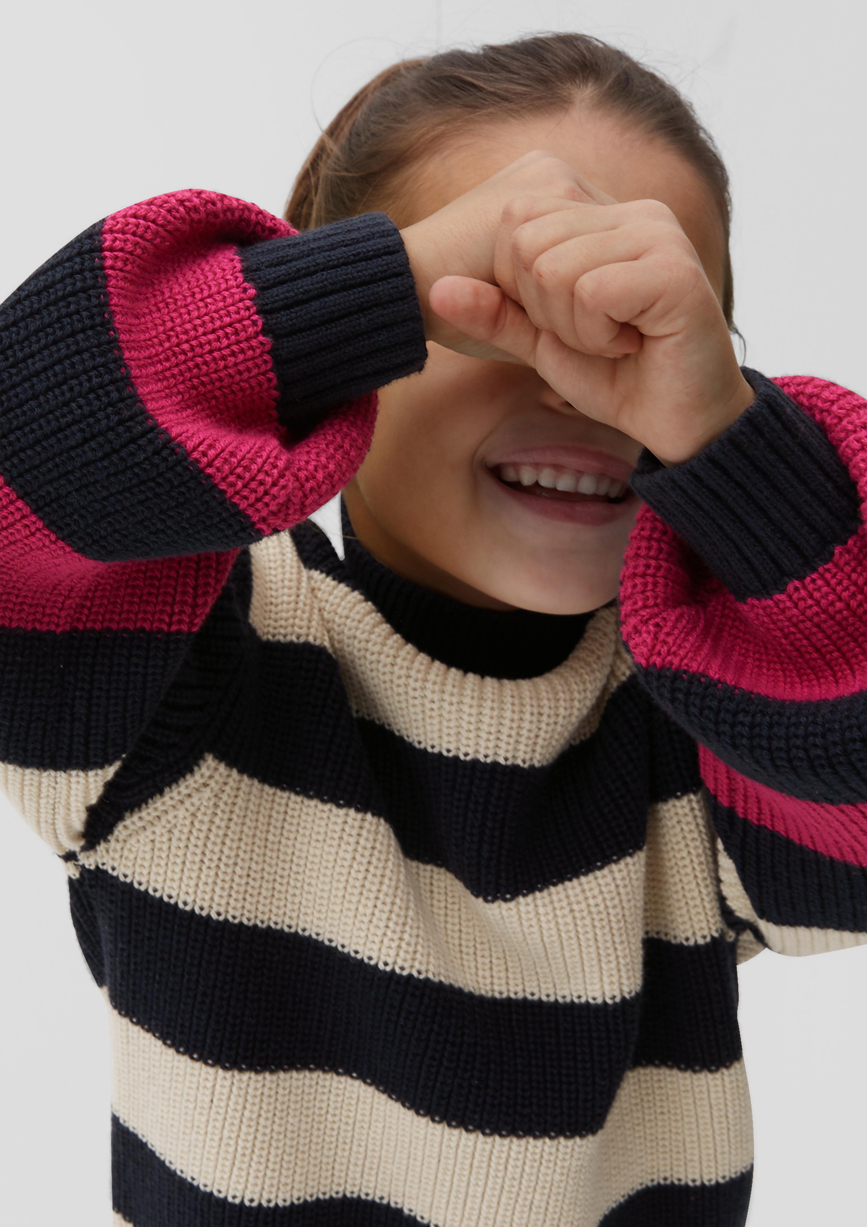 Strickpulli in Colour-Blocking-Optik  2133853-59X0