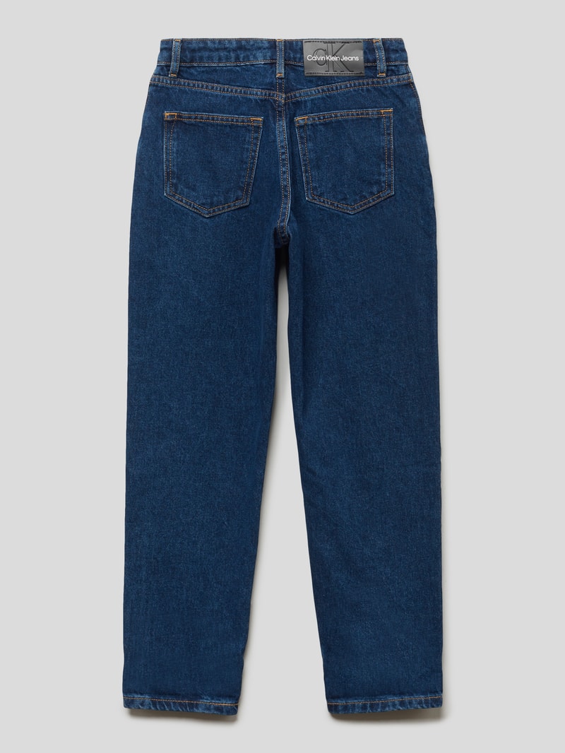 High Waist Jeans aus Baumwolle in blau