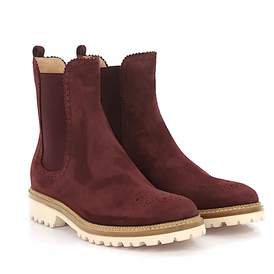 Unützer - Stiefeletten Lochmuster bordeaux - rot