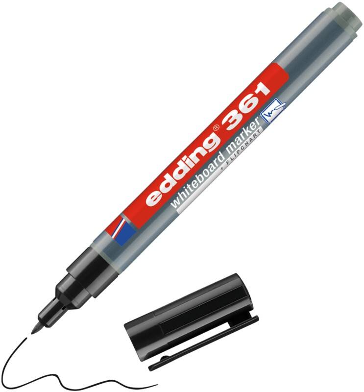 edding 361 Permanentmarker Schwarz Fein Rundspitze