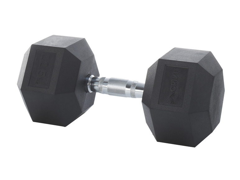 CRIVIT Hexagonhantel, 22,5 kg, mit gusseisernem Kern