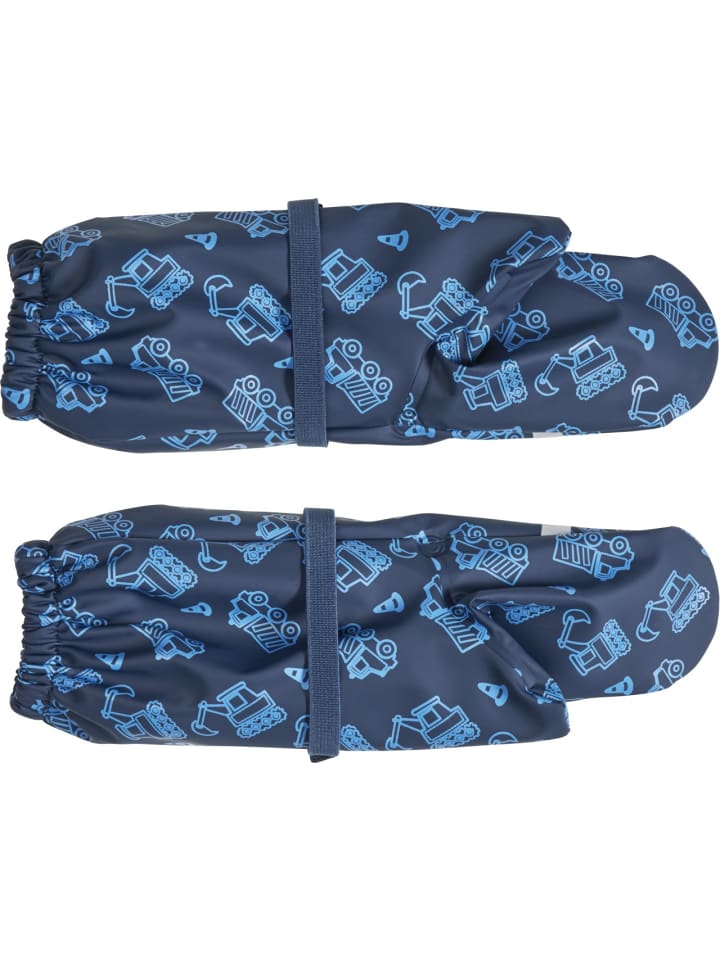 Playshoes Matschhandschuh mit Fleece-Futter Baustelle in Marine günstig kaufen