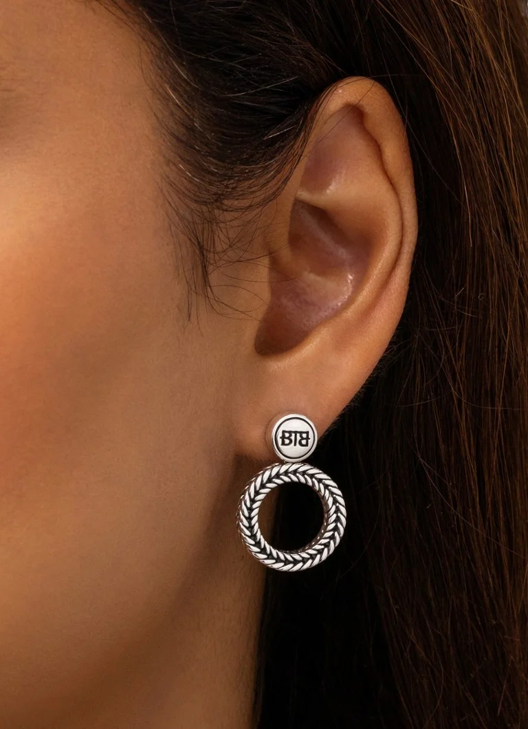 Buddha to Buddha Barbara single silver stud earring