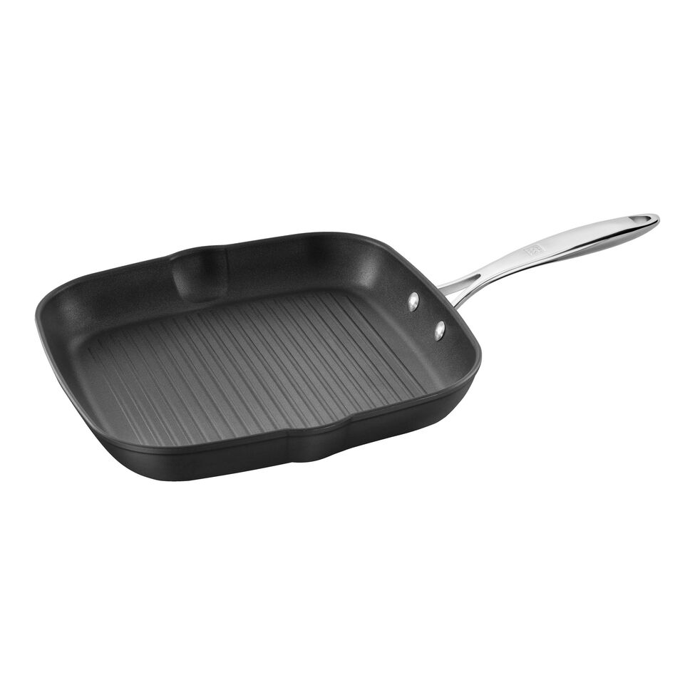 Grillpfanne 28 x 28 cm, Aluminium, Schwarz