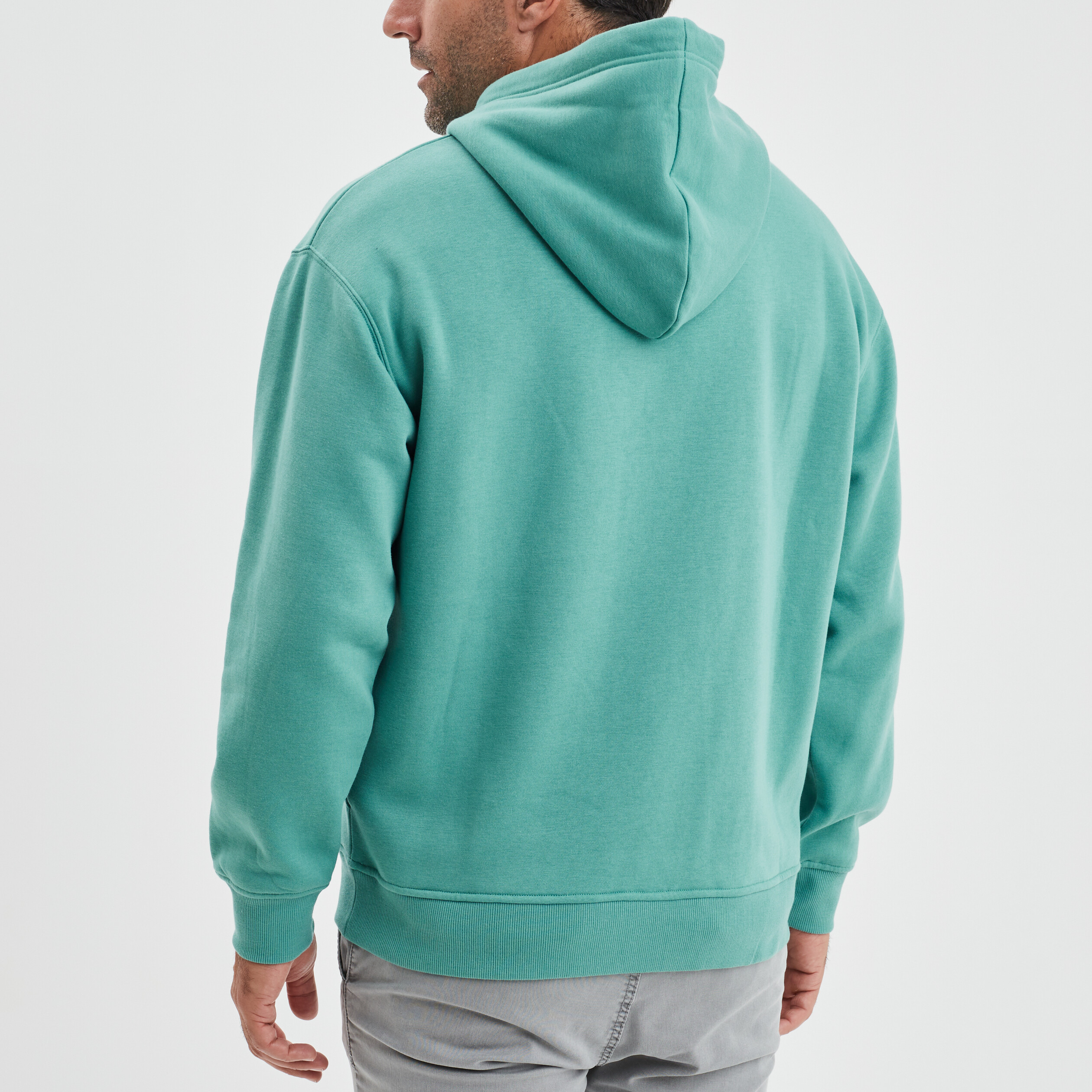 Sweat à capuche hoodie Liberto bleu turquoise homme | La Halle