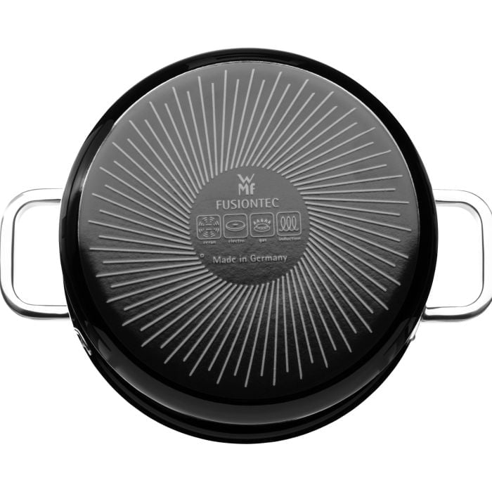 Fusiontec Functional Kochtopf mit Glasdeckel, 24 cm, Black