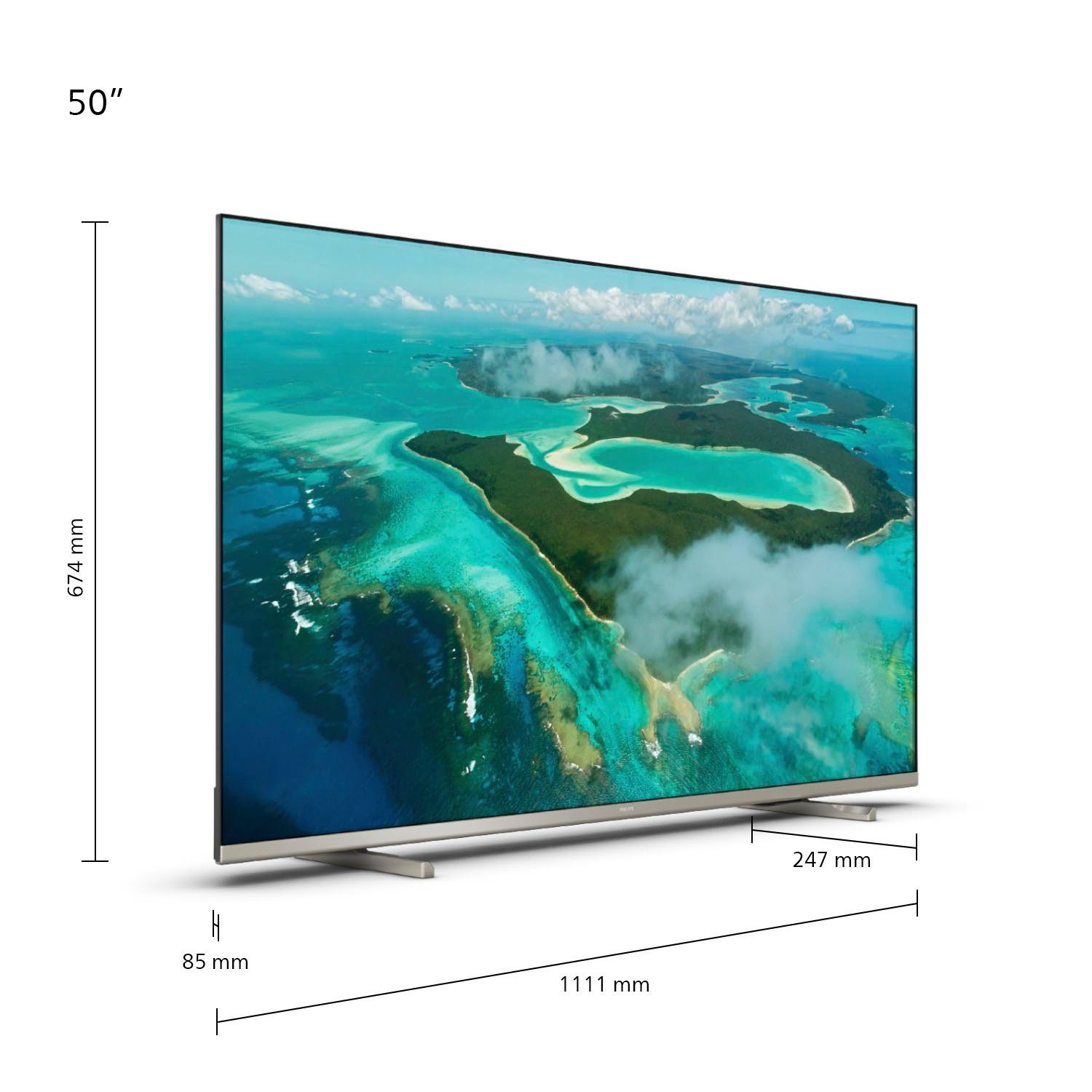 Philips 50PUS7657/12 LED-Fernseher (126 cm/50 Zoll, 4K Ultra HD, Smart-TV)