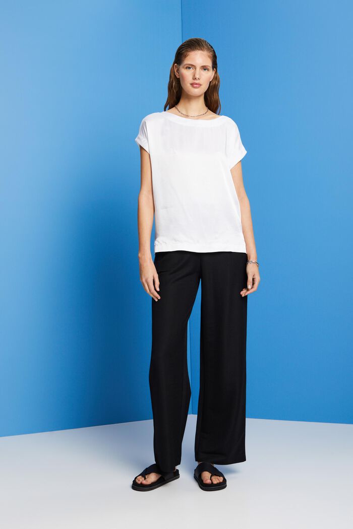 T-Shirt aus Materialmix, LENZING™ ECOVERO™