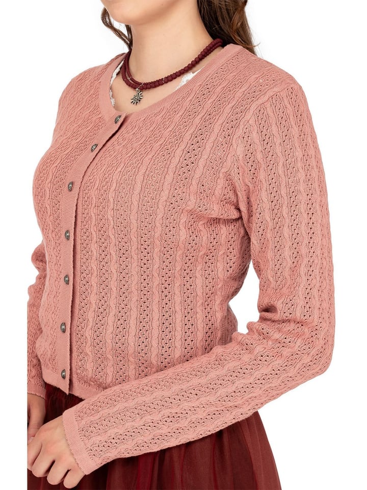 OS-Trachten Strickjacke 457000-7019 in rosa günstig kaufen