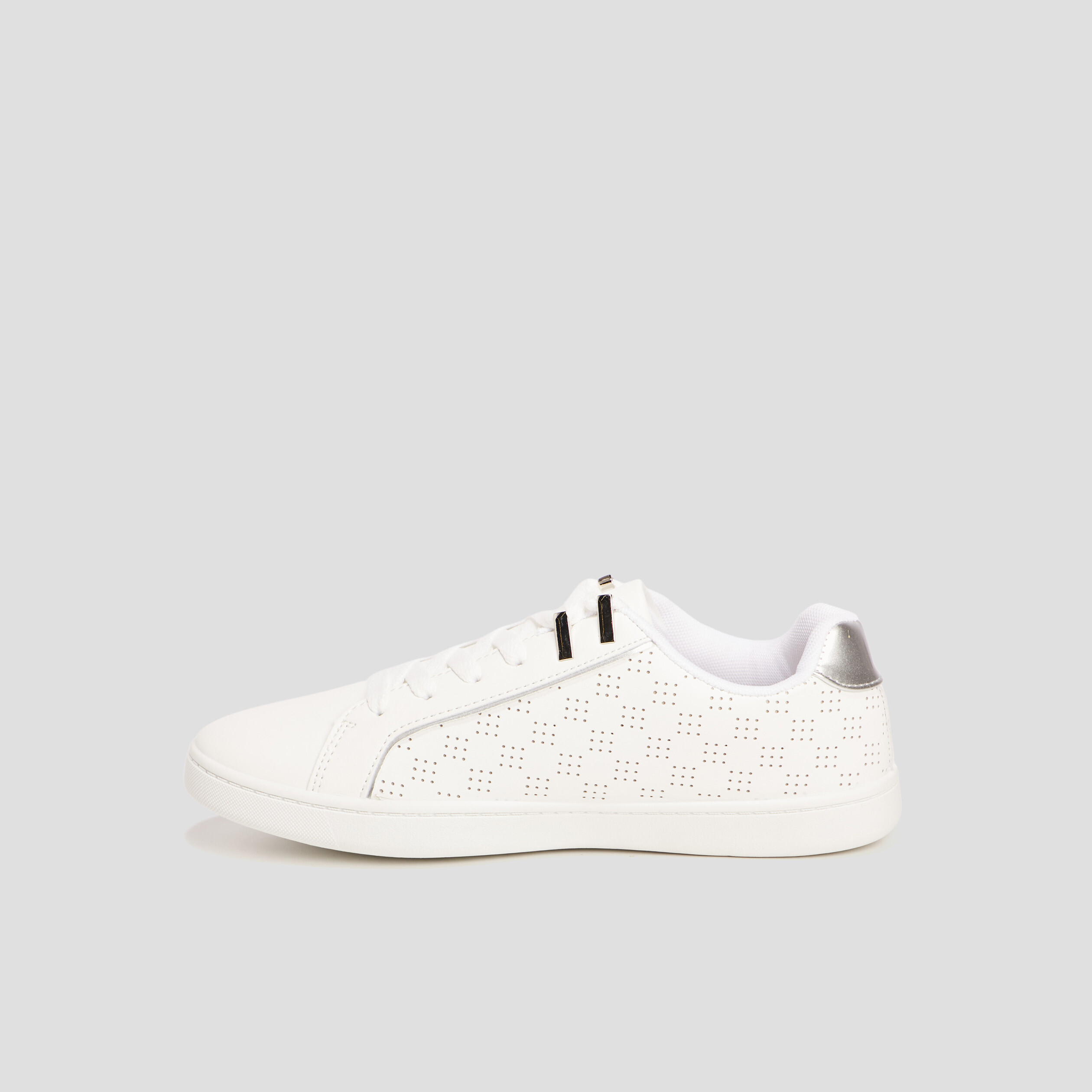 Baskets tennis à lacets Creeks blanc femme | La Halle
