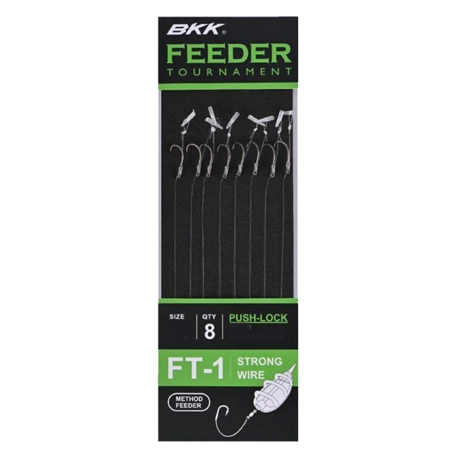 BKK Feederhaken, BKK Feeder Tournament FT-1 push-lock #8 gebundener Feederhaken