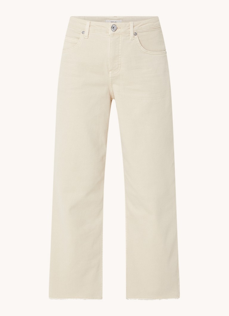 OPUS  Momito high waist straight leg cropped jeans met gekleurde wassing