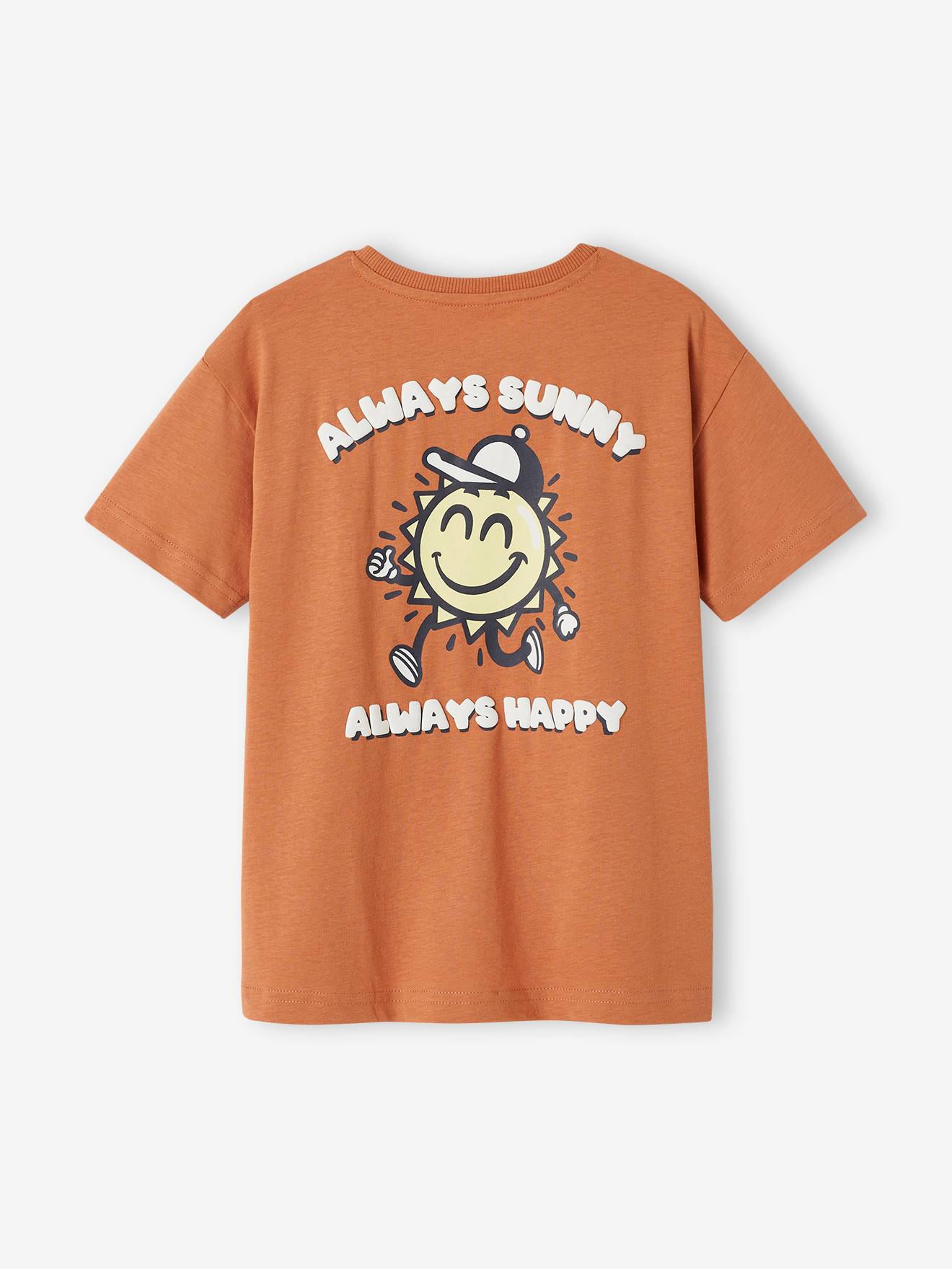 Vertbaudet Jungen T-Shirt mit Sonne hinten Oeko-Tex - aprikose