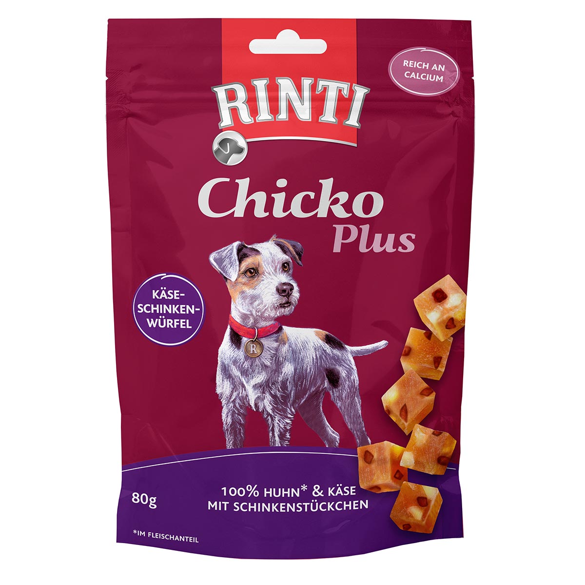 RINTI Chicko Plus Käse-Schinken-Würfel kaufen bei ZooRoyal