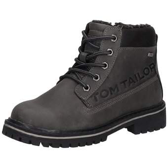 Tom Tailor Schnür Boots in schwarz