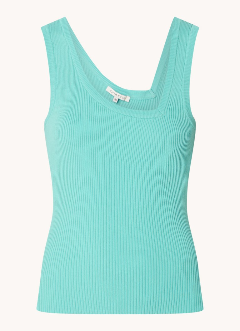 Fifth House Jane ribgebreide tanktop met ruožas