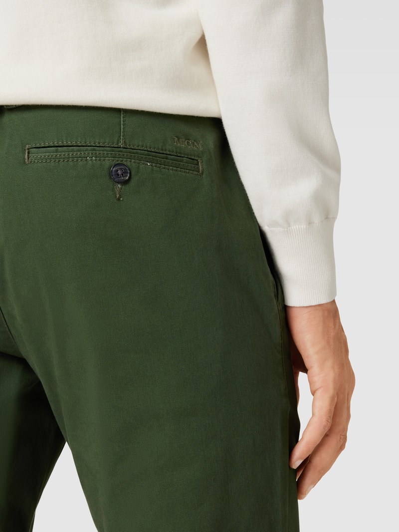 Stoffhose mit französischen Eingrifftaschen in bottle