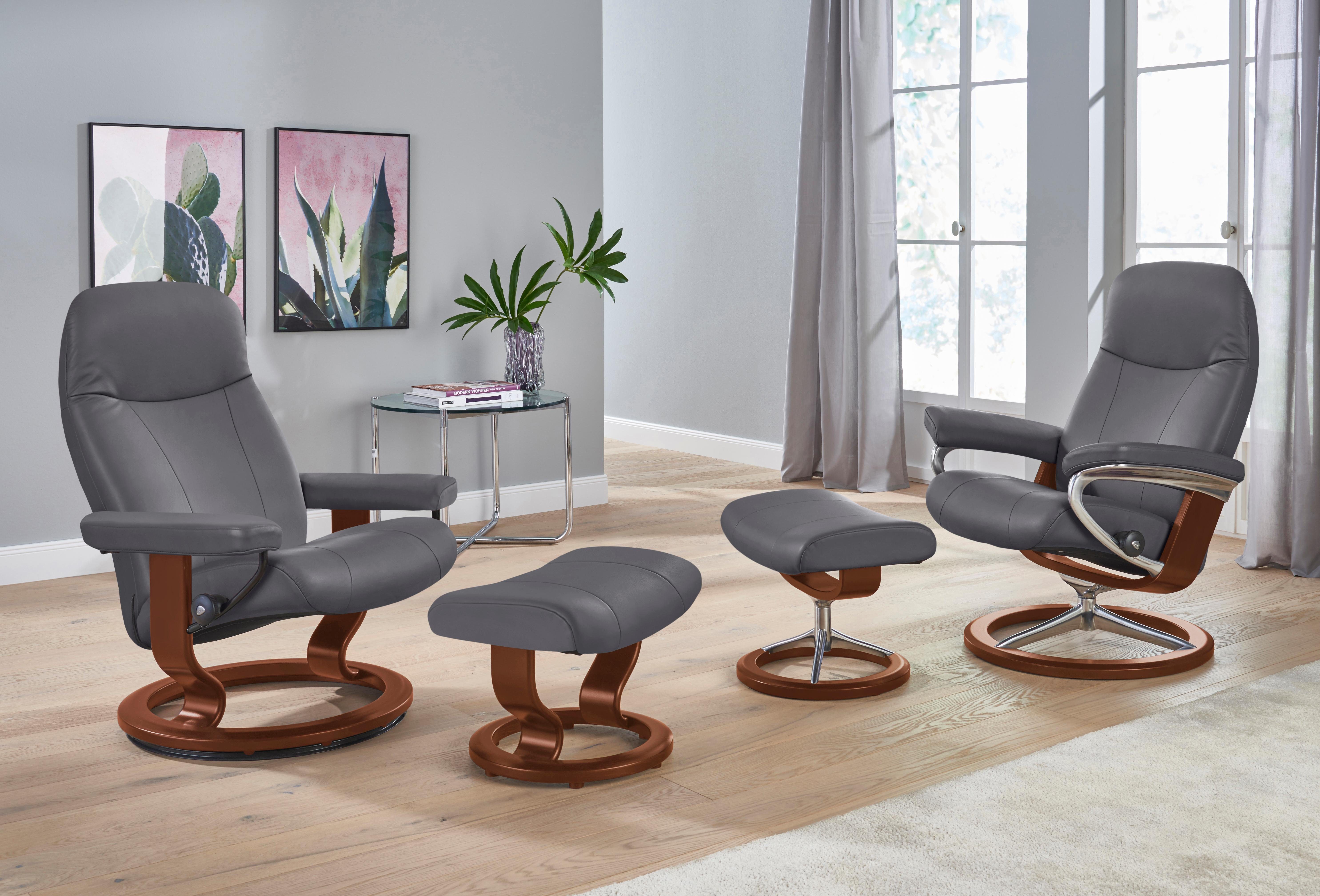 Stressless® Relaxsessel Garda (Set), mit Signature Base, Größe M, Gestell Braun